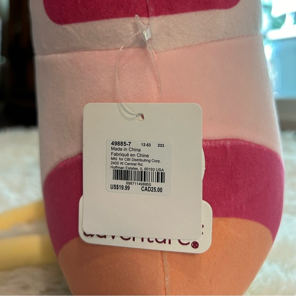 New Animal adventure skate shoe plush stuffed toy. Brand New with tags. Pink - Picture 3 of 5